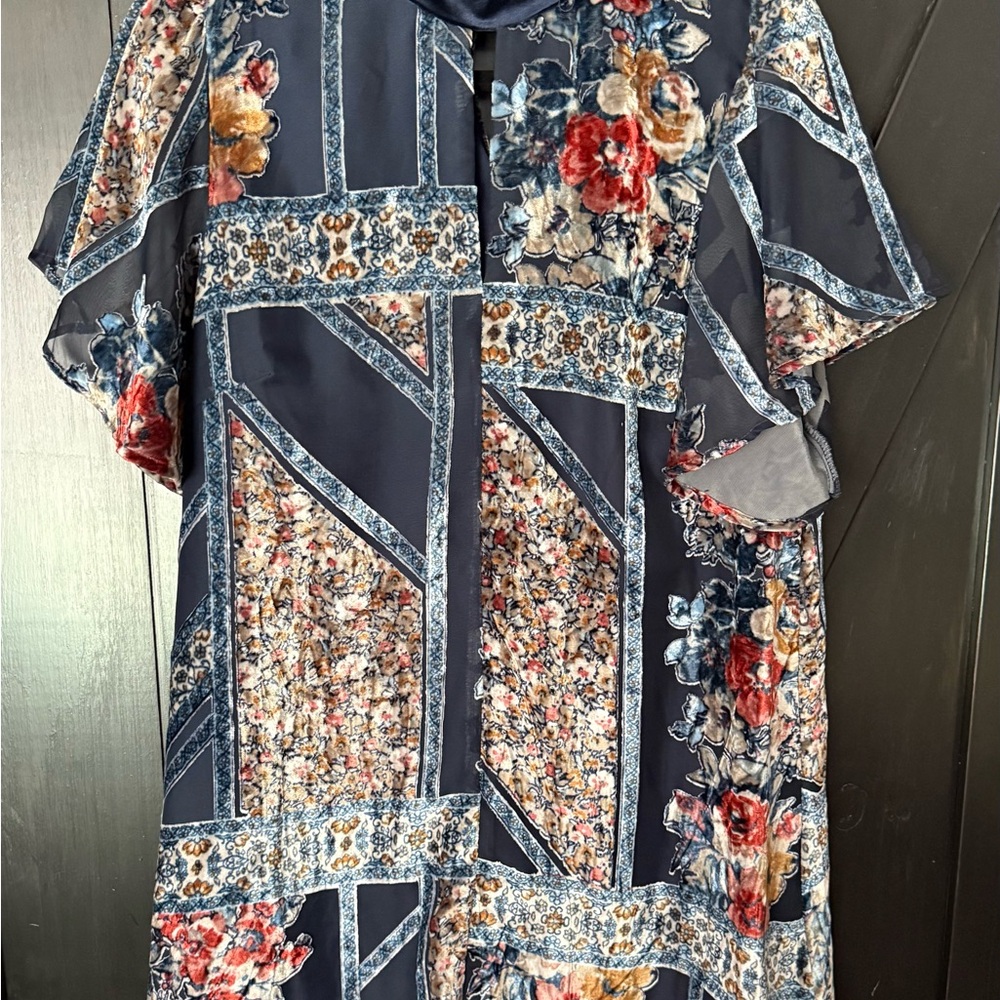 Floral Velvet Mini Dress